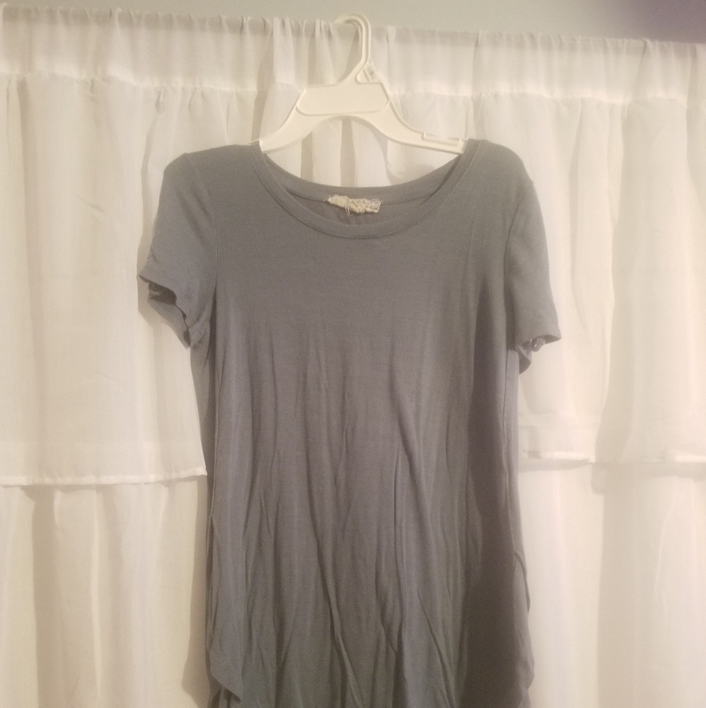 Teal shirt with braided arm sleeves:)